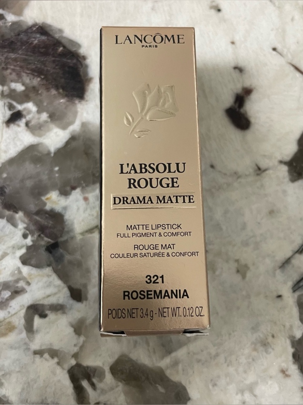 NIB L'Absolu Rouge Drama Matte Lipstick 321 Rosemania - Rose